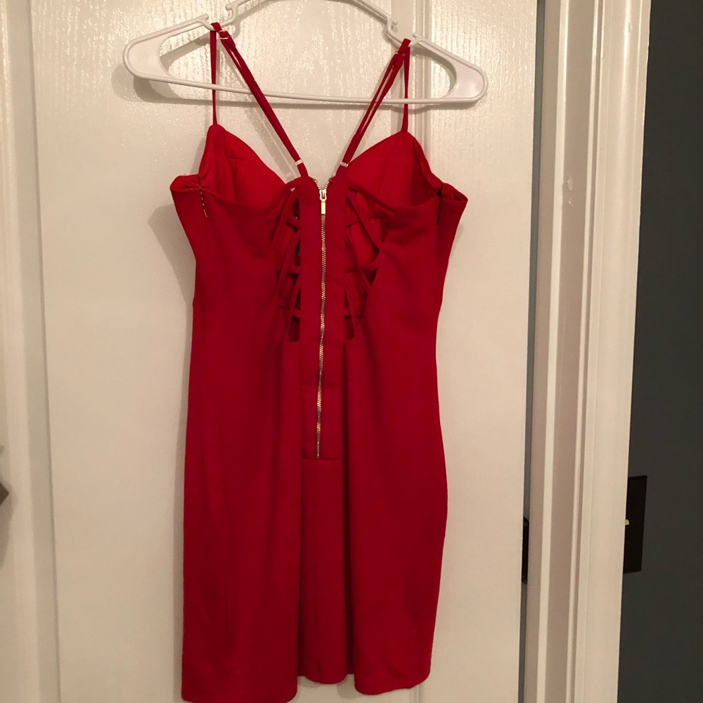 Hebe Red  Mini Dress